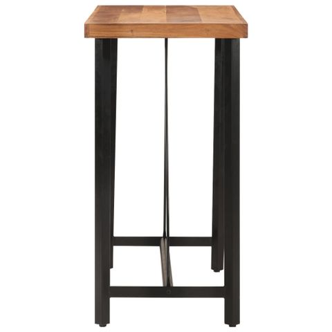 Vidaxl Bar Table 110X55X107 Cm Solid Wood Acacia And Iron | Vidaxl.co.uk for From Function to Focal Point How to Maximize Your Acacia Bar Table